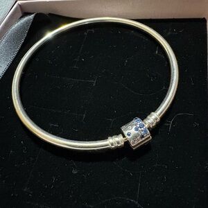 Pandora Charm Silver Bracelet with Blue Details